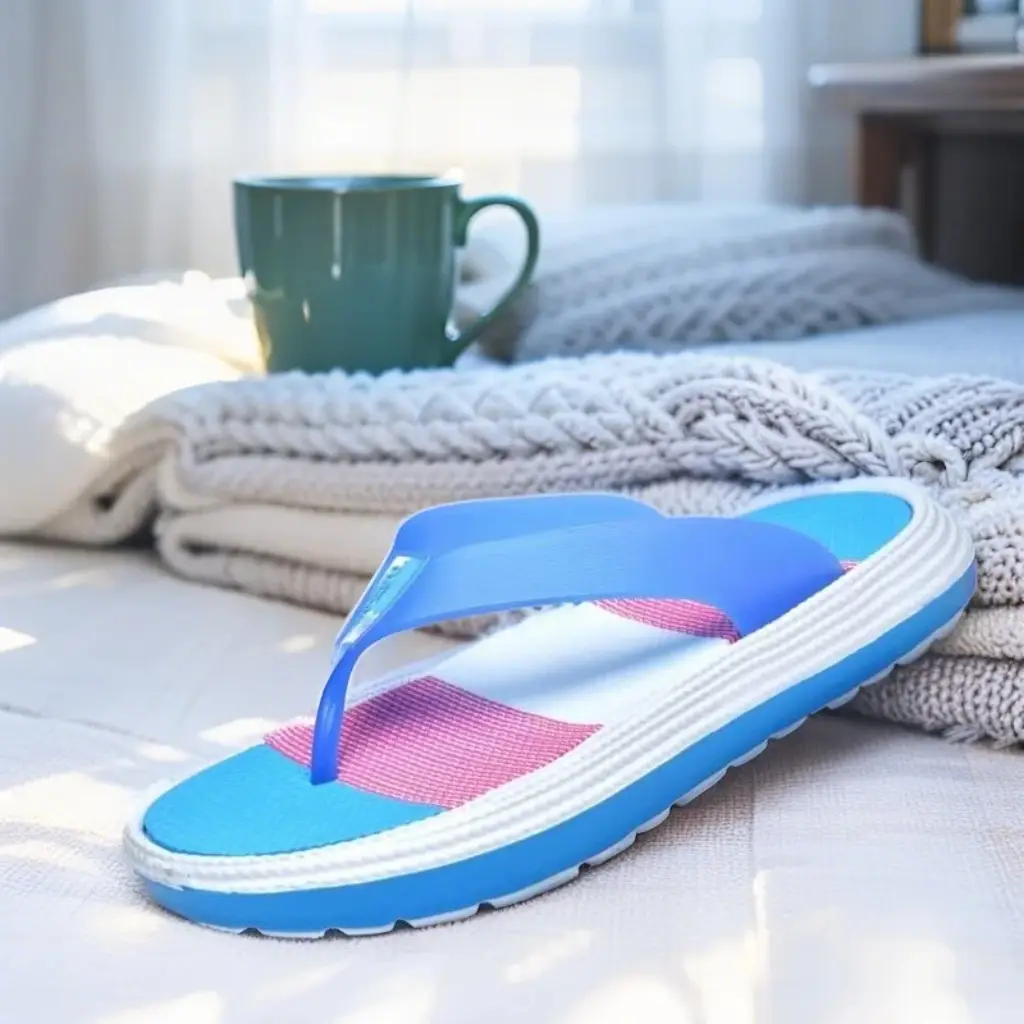 Women's Purple Flip Flops with Non-Slip Sole