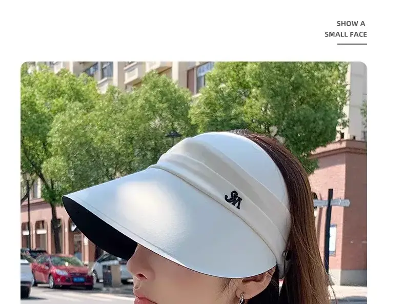 Women Sun Visor Hat with Big Bristle UV Protection — feature 24