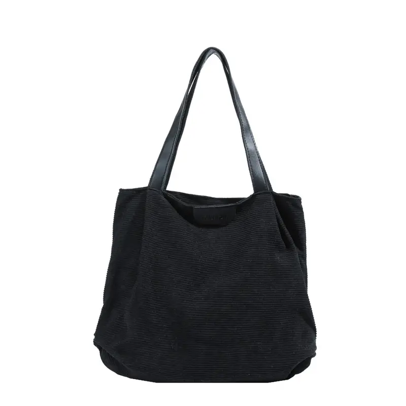 Gray Canvas Shoulder Bag for Women Casual Work Bag - Image 8
