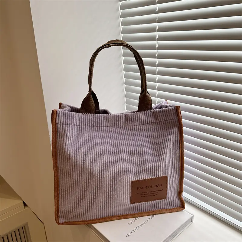 Women's Japanese Style Tote Bag Large Capacity Brown - Image 9