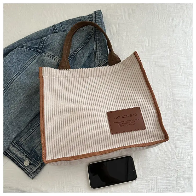 Women's Japanese Style Tote Bag Large Capacity Brown — feature 10