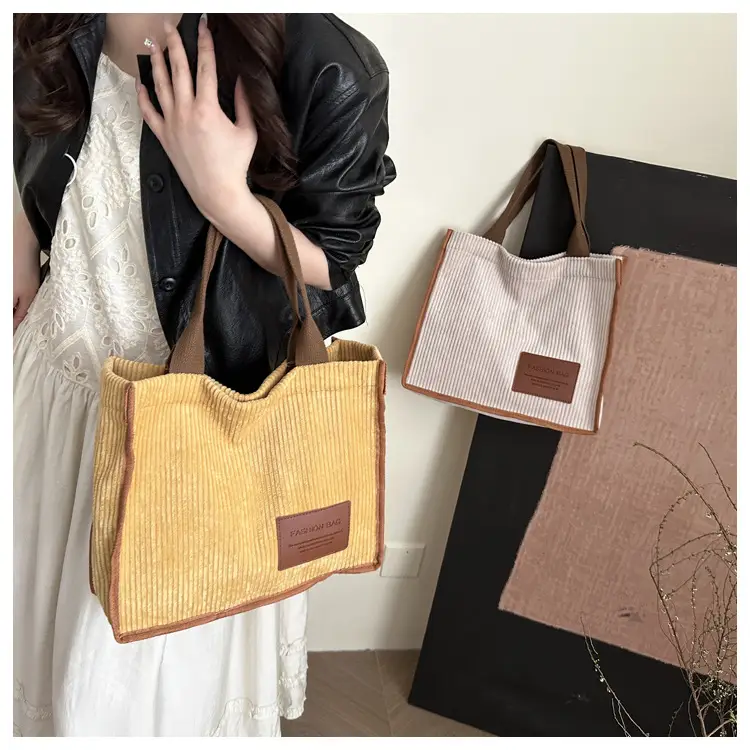 Women's Japanese Style Tote Bag Large Capacity Brown — feature 18