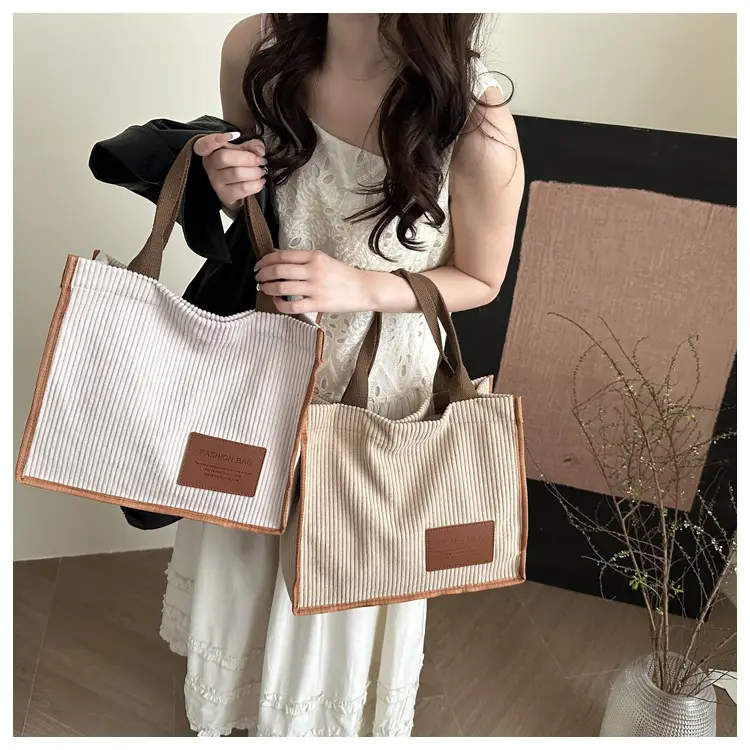 Women's Japanese Style Tote Bag Large Capacity Brown — feature 19