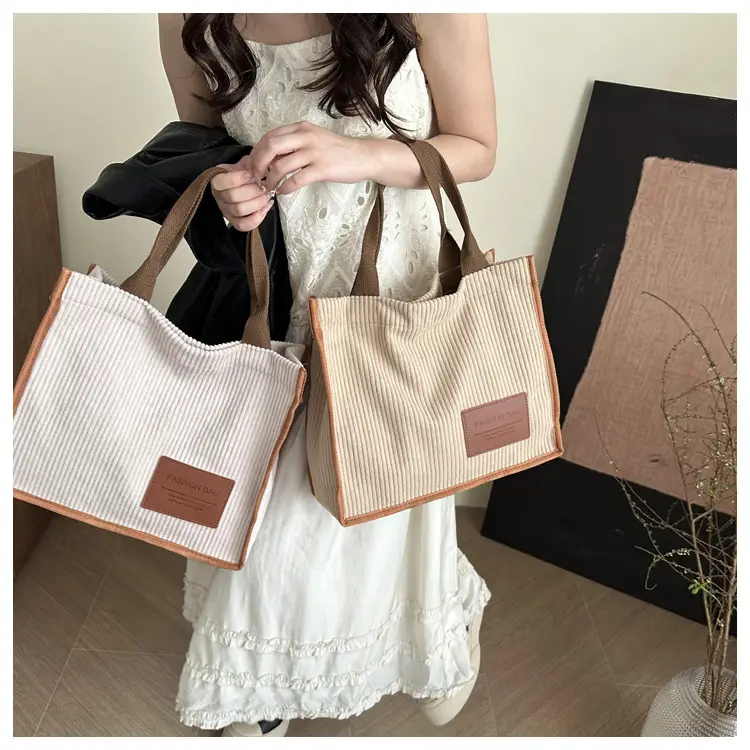 Women's Japanese Style Tote Bag Large Capacity Brown — feature 20