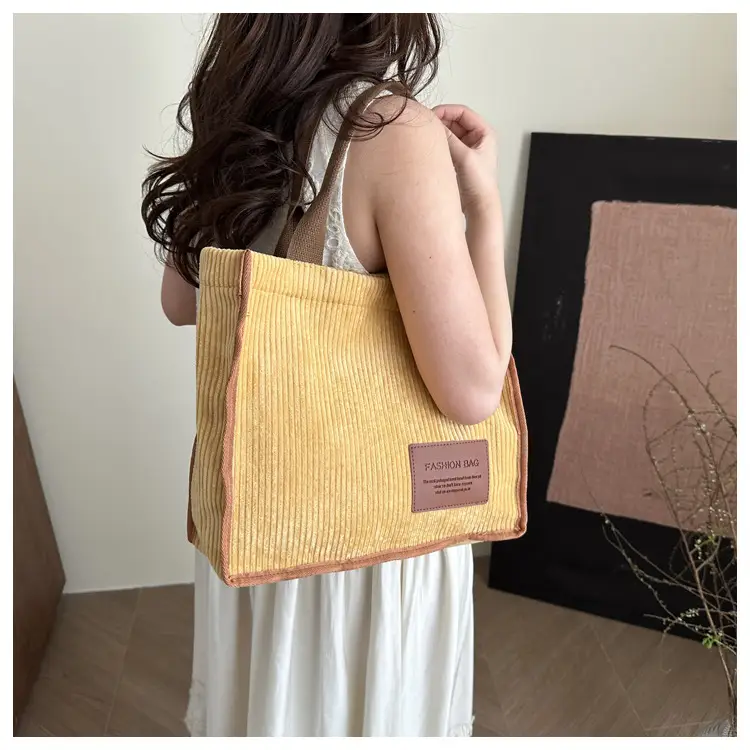 Women's Japanese Style Tote Bag Large Capacity Brown — feature 23