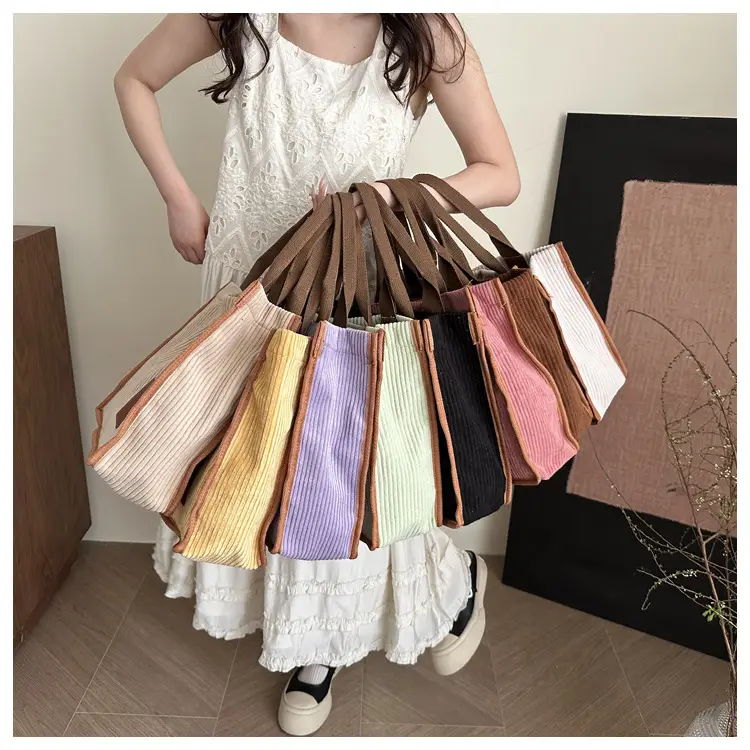 Women's Japanese Style Tote Bag Large Capacity Brown — feature 27