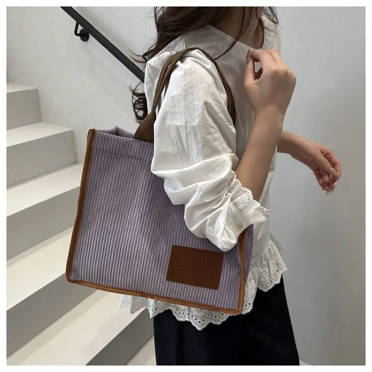 Women's Japanese Style Tote Bag Large Capacity Brown — feature 30