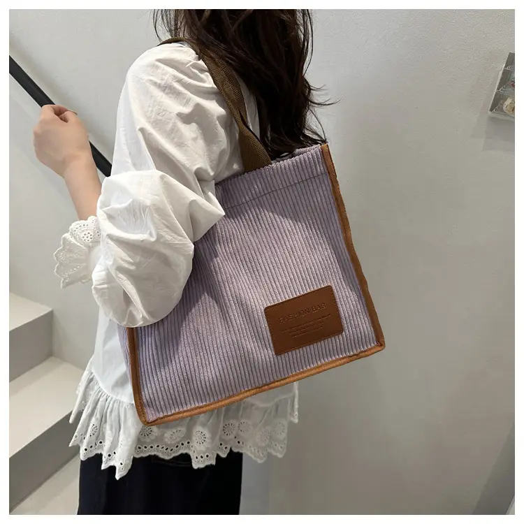 Women's Japanese Style Tote Bag Large Capacity Brown — feature 31