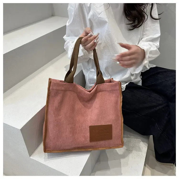 Women's Japanese Style Tote Bag Large Capacity Brown — feature 32