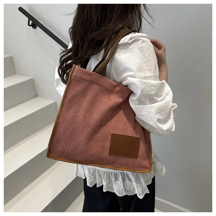 Women's Japanese Style Tote Bag Large Capacity Brown — feature 33
