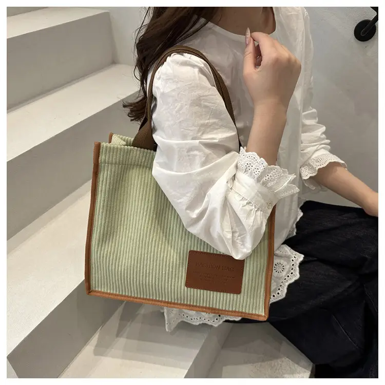 Women's Japanese Style Tote Bag Large Capacity Brown — feature 36