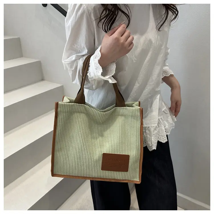 Women's Japanese Style Tote Bag Large Capacity Brown — feature 37