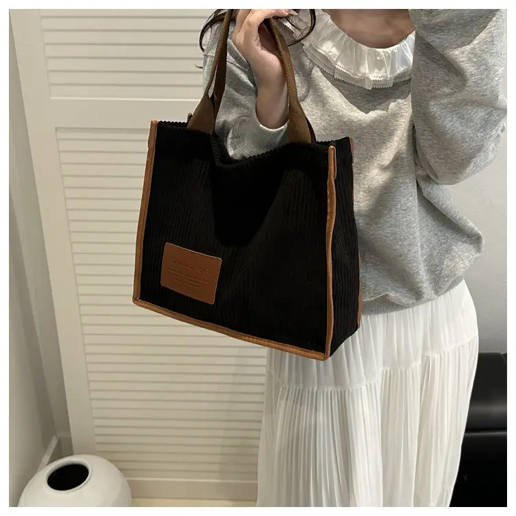 Women's Japanese Style Tote Bag Large Capacity Brown — feature 41