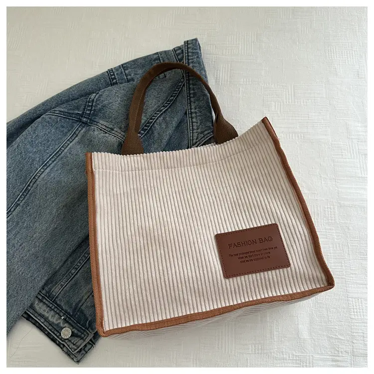 Women's Japanese Style Tote Bag Large Capacity Brown — feature 9