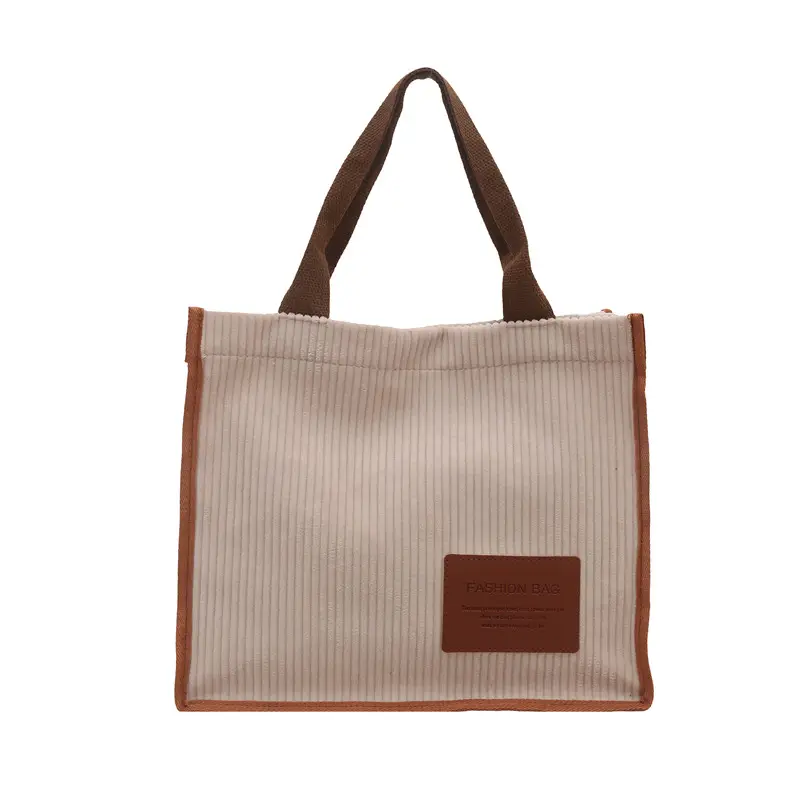 Women's Japanese Style Tote Bag Large Capacity Brown - Image 2