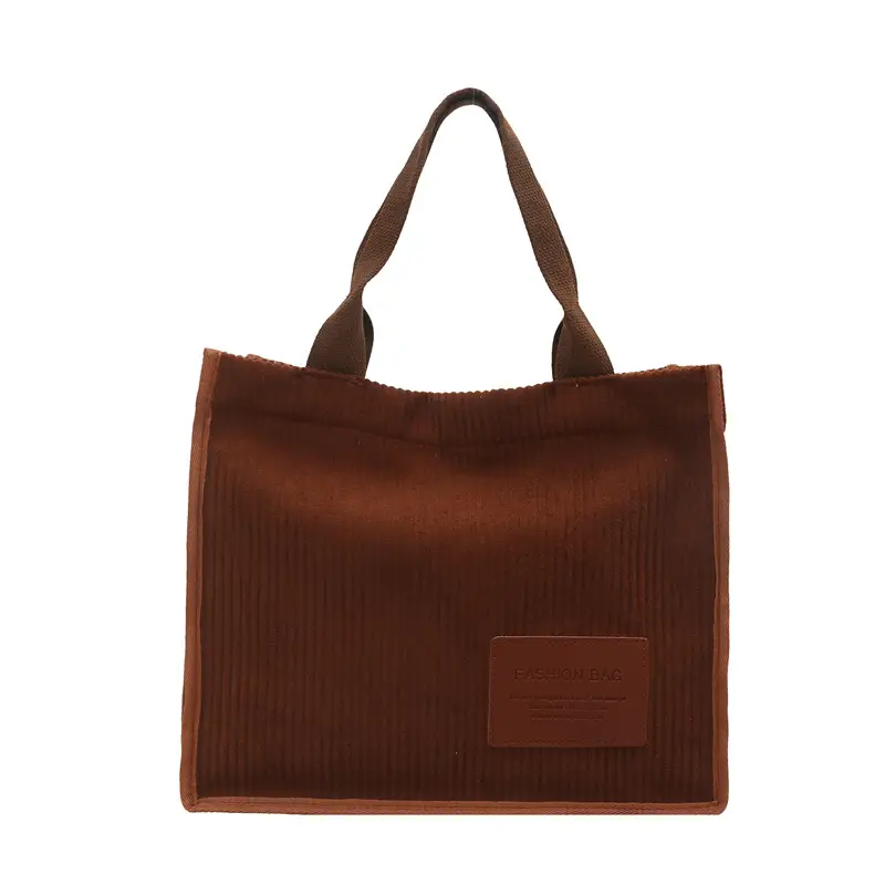 Women's Japanese Style Tote Bag Large Capacity Brown - Image 4