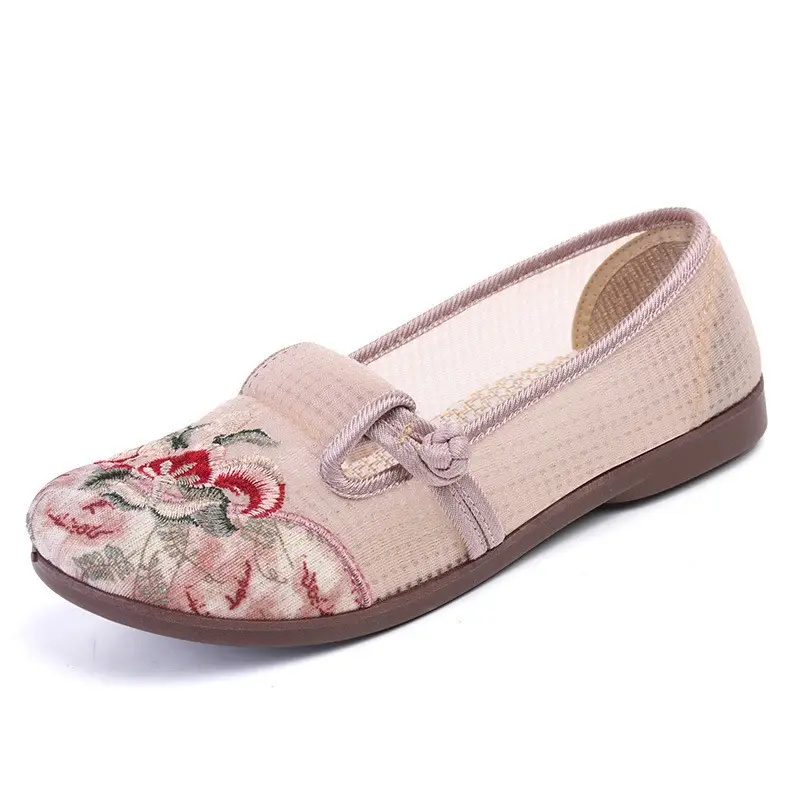 Women's Embroidered Mesh Flat Shoes with Soft Sole — feature 5