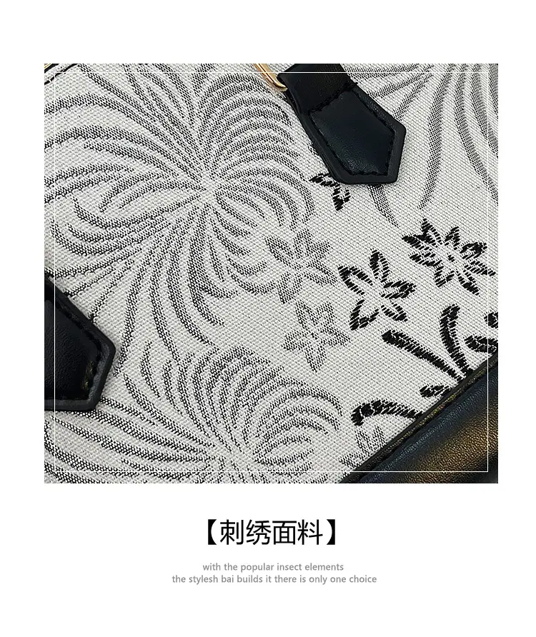 Red Embroidered Shell Handbag for Women — feature 11