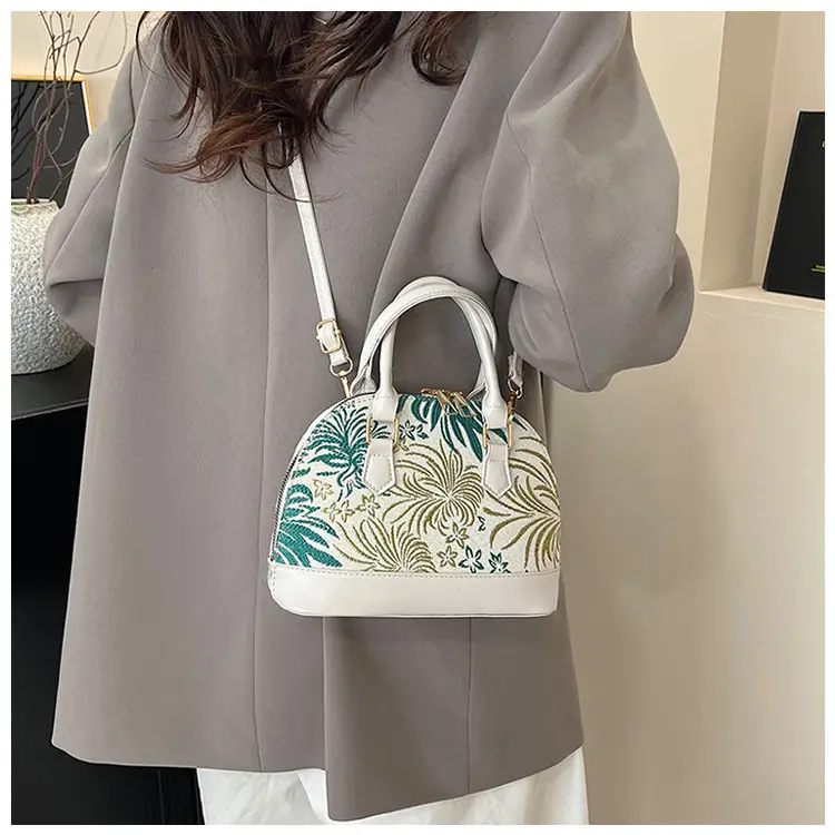 Red Embroidered Shell Handbag for Women — feature 24