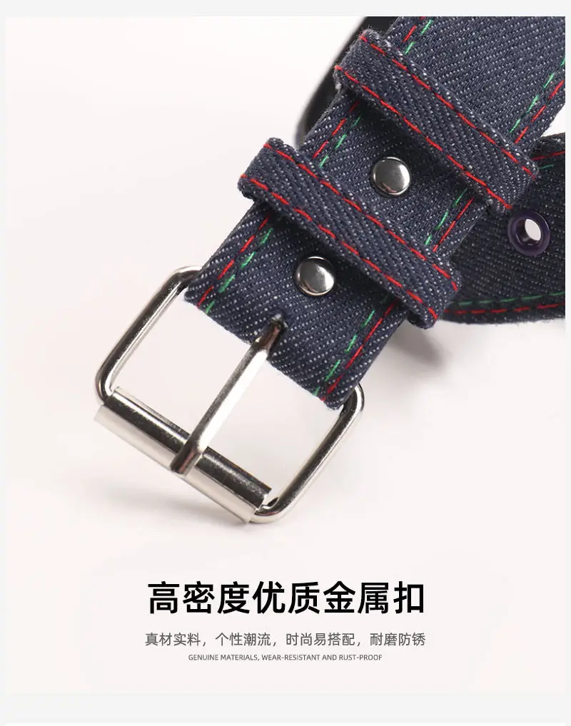 Women's Red Plaid Eyelet Flower Belt for Y2K Style — feature 14