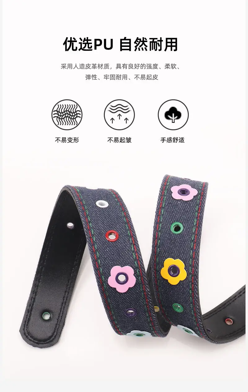 Women's Red Plaid Eyelet Flower Belt for Y2K Style — feature 15