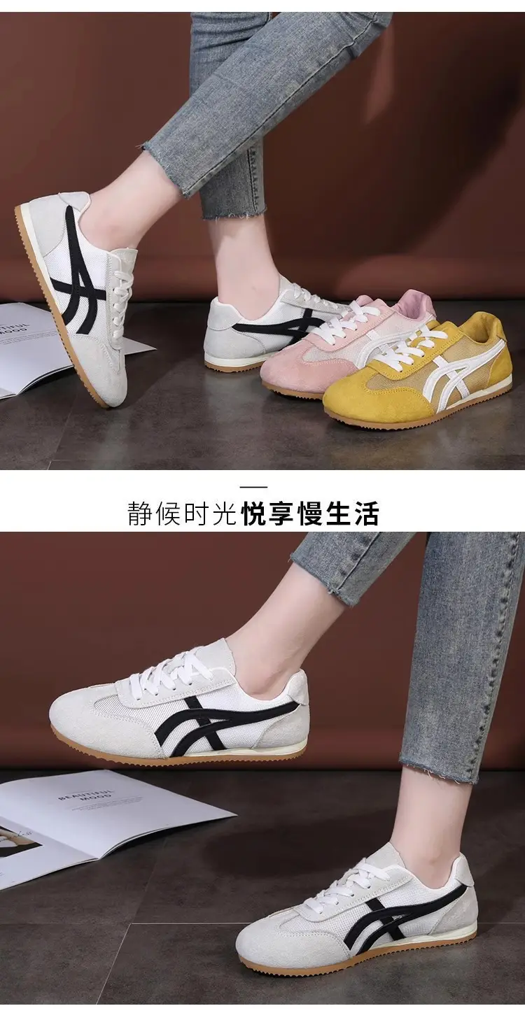 Genuine Leather Mesh German Training Shoes for Women 2025 Spring and Summer New Thick-Soled Round-Toe Comfortable and Versatile Casual Sports Forrest Gump Shoes Trend — feature 5