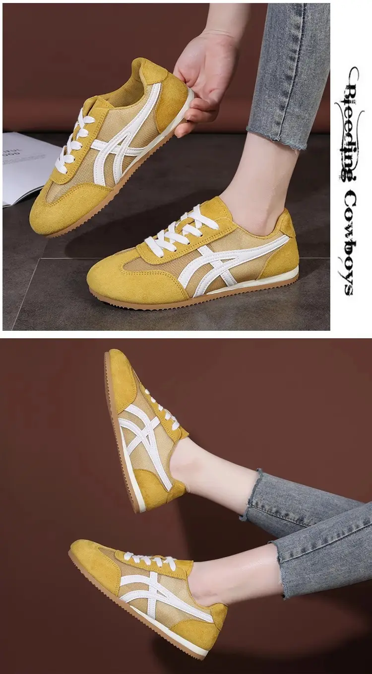 Genuine Leather Mesh German Training Shoes for Women 2025 Spring and Summer New Thick-Soled Round-Toe Comfortable and Versatile Casual Sports Forrest Gump Shoes Trend — feature 6
