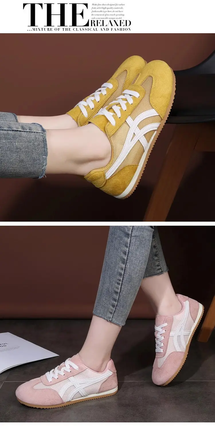 Genuine Leather Mesh German Training Shoes for Women 2025 Spring and Summer New Thick-Soled Round-Toe Comfortable and Versatile Casual Sports Forrest Gump Shoes Trend — feature 7