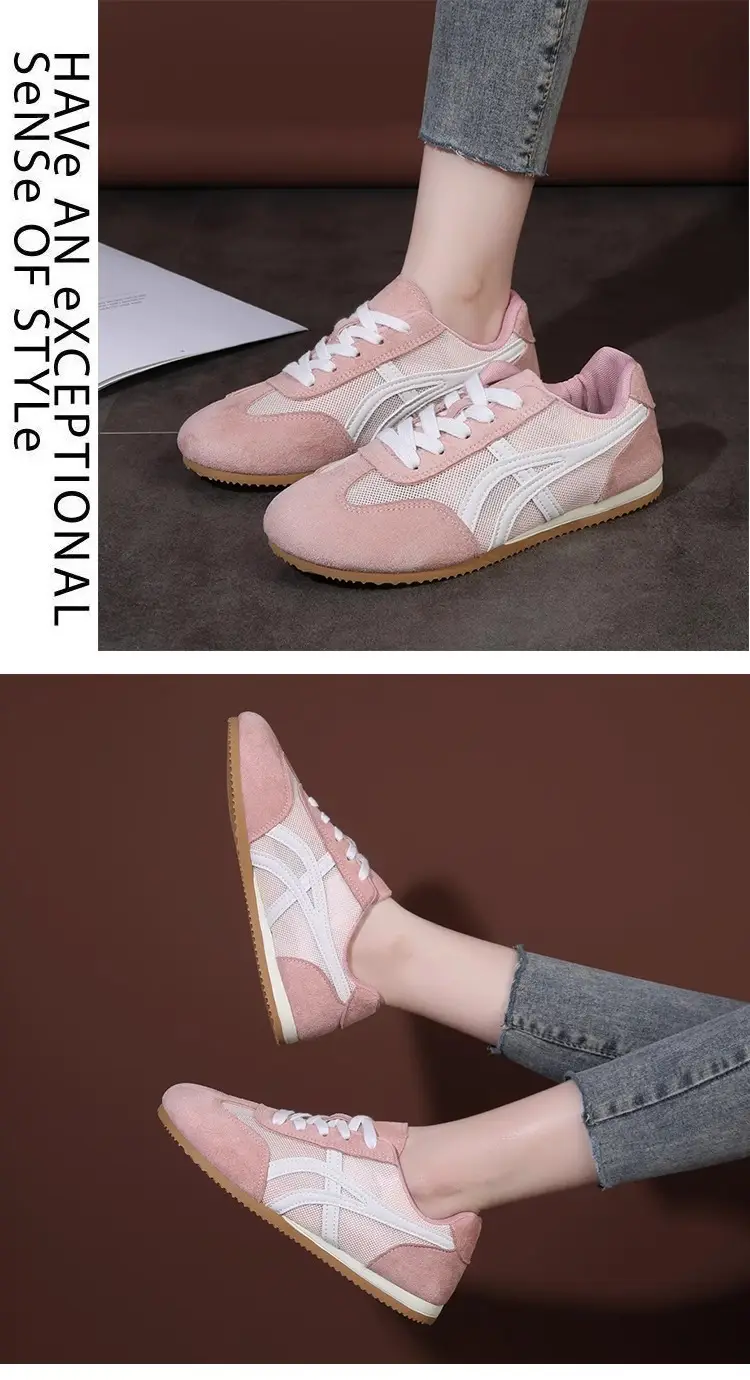 Genuine Leather Mesh German Training Shoes for Women 2025 Spring and Summer New Thick-Soled Round-Toe Comfortable and Versatile Casual Sports Forrest Gump Shoes Trend — feature 8