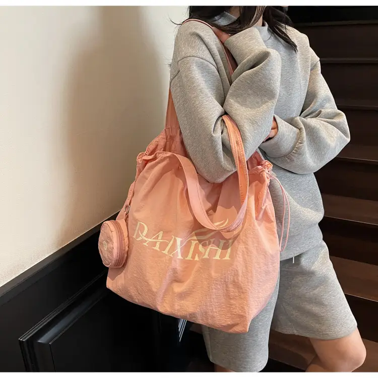 Elegant Drawstring Shoulder Bag Women 2025 Beige — feature 13