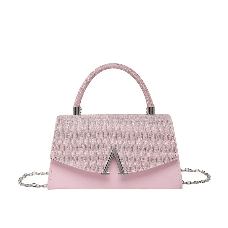 White Sparkly Square Crossbody Bag for Women