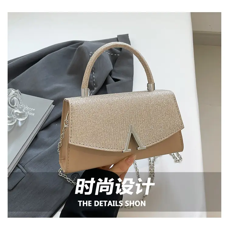 White Sparkly Square Crossbody Bag for Women — feature 4