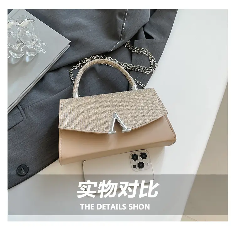 White Sparkly Square Crossbody Bag for Women — feature 7
