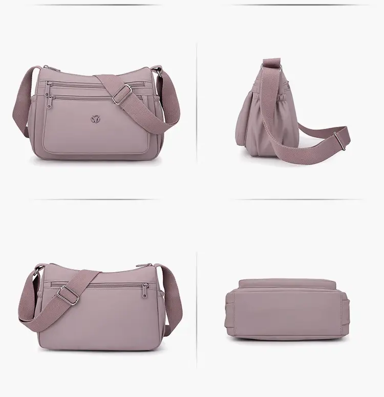 Multi-Compartment Crossbody Bag for Women, Lightweight Nylon Travel Bag — feature 14