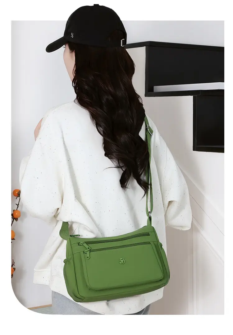 Multi-Compartment Crossbody Bag for Women, Lightweight Nylon Travel Bag — feature 21