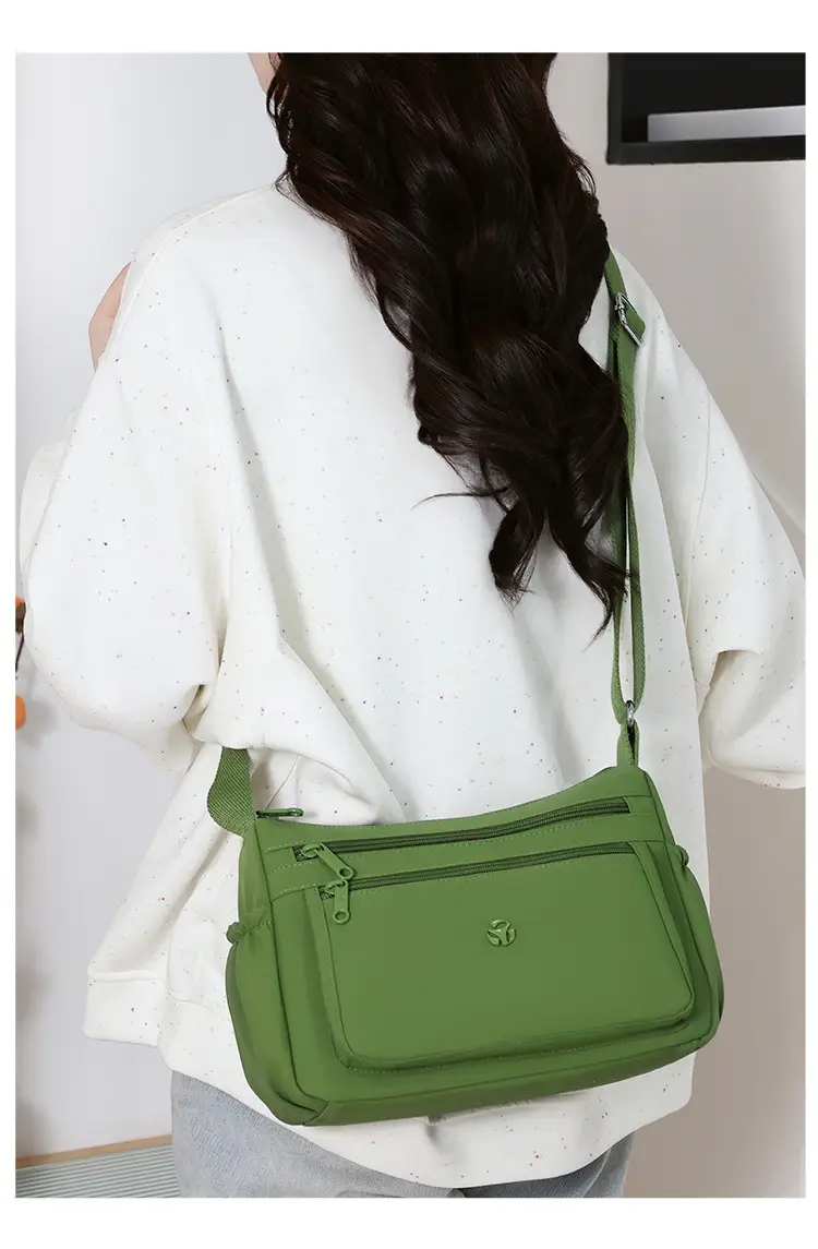 Multi-Compartment Crossbody Bag for Women, Lightweight Nylon Travel Bag — feature 27