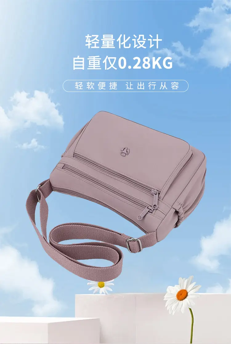 Multi-Compartment Crossbody Bag for Women, Lightweight Nylon Travel Bag — feature 9