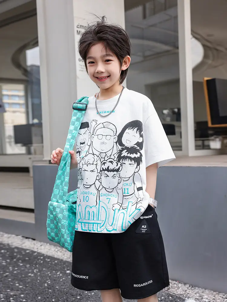 2025 Kids Printed T-Shirt Shorts Set Huzhou Zili - Image 3