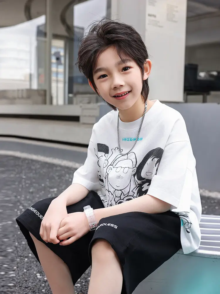 2025 Kids Printed T-Shirt Shorts Set Huzhou Zili - Image 4