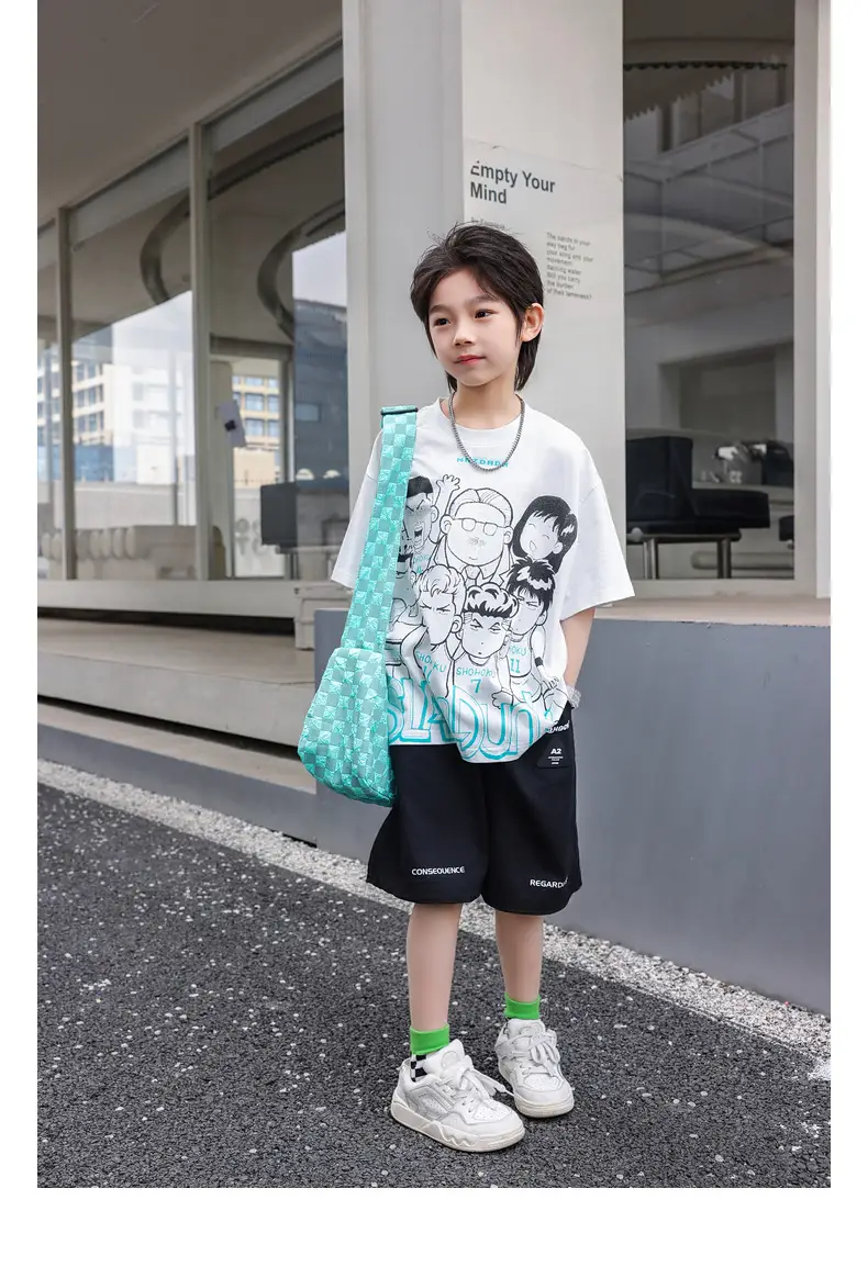 2025 Kids Printed T-Shirt Shorts Set Huzhou Zili — feature 28