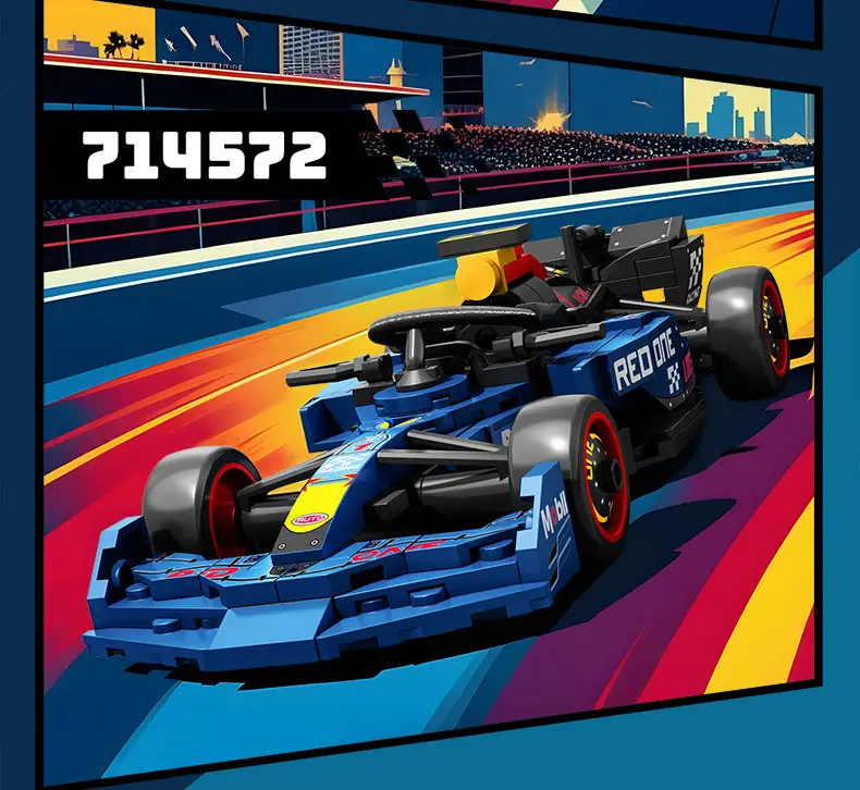 Senbao Formula F1 Racing Car 714569 Assembled sports car Car Model Children Boys Assembled Building Blocks Small Toys — feature 10