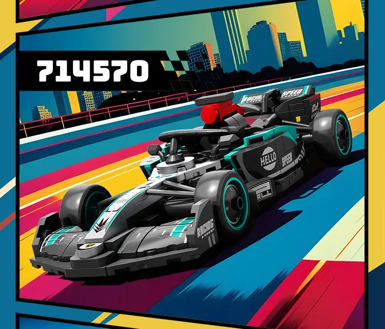 Senbao Formula F1 Racing Car 714569 Assembled sports car Car Model Children Boys Assembled Building Blocks Small Toys — feature 8