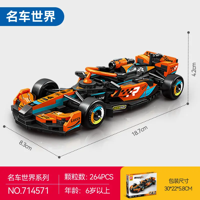 Senbao Formula F1 Racing Car 714569 Assembled sports car Car Model Children Boys Assembled Building Blocks Small Toys