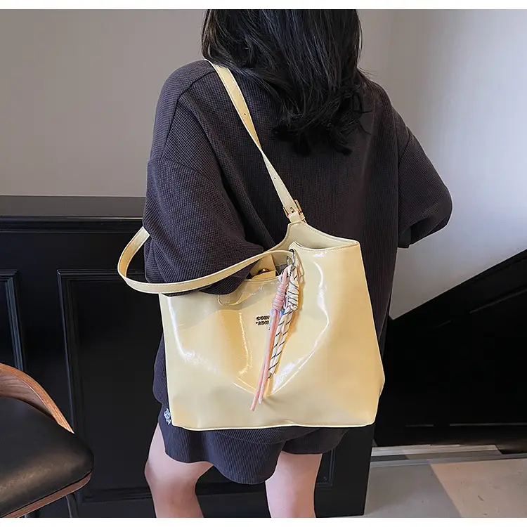 Women Crossbody Bag Yellow Floral Print Large Capacity — feature 12