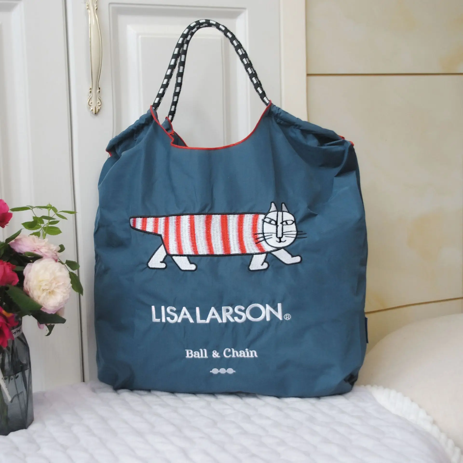 Cross-Border Cat Embroidered Tote Bag Set of 4 - Image 5