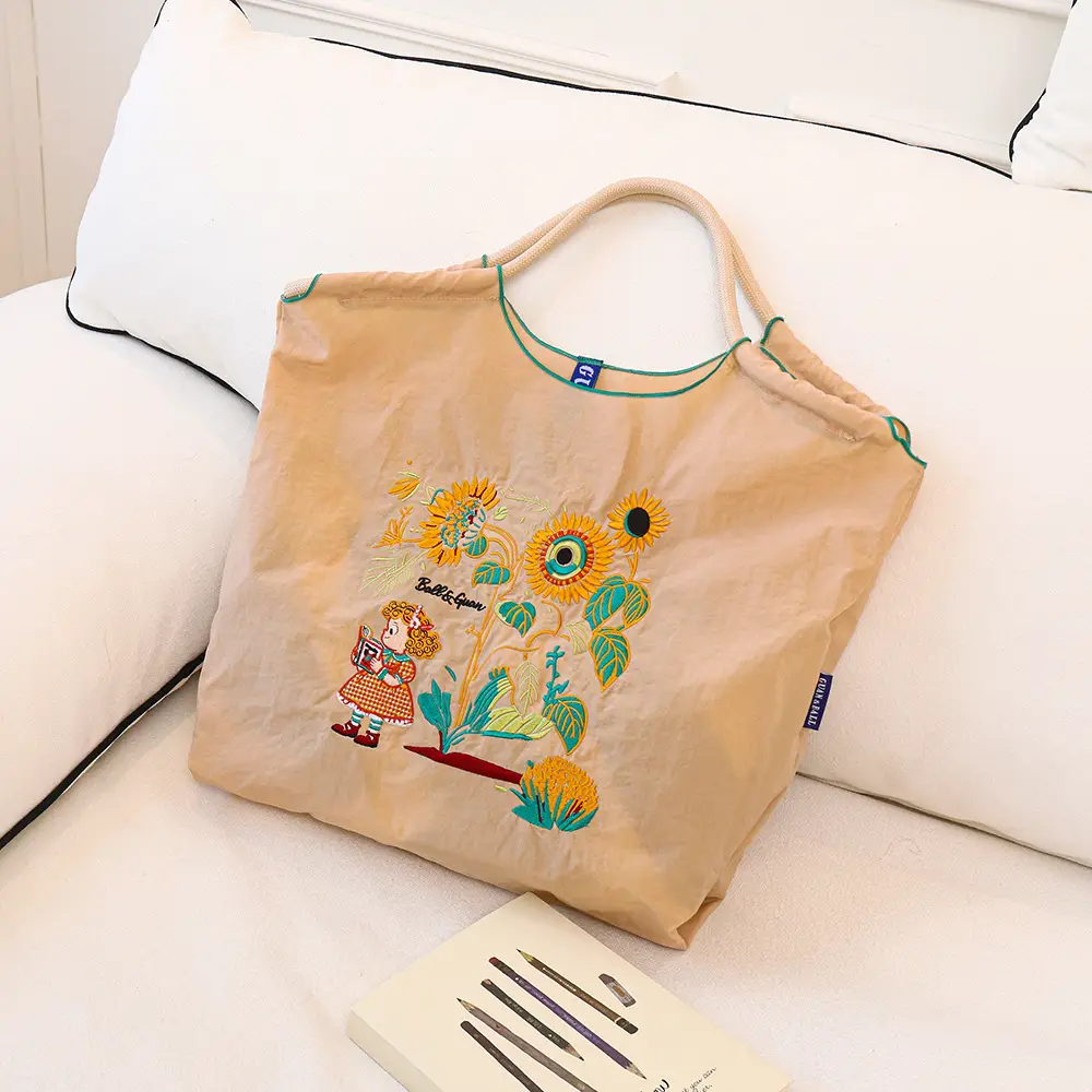 Cross-Border Cat Embroidered Tote Bag Set of 4 - Image 14