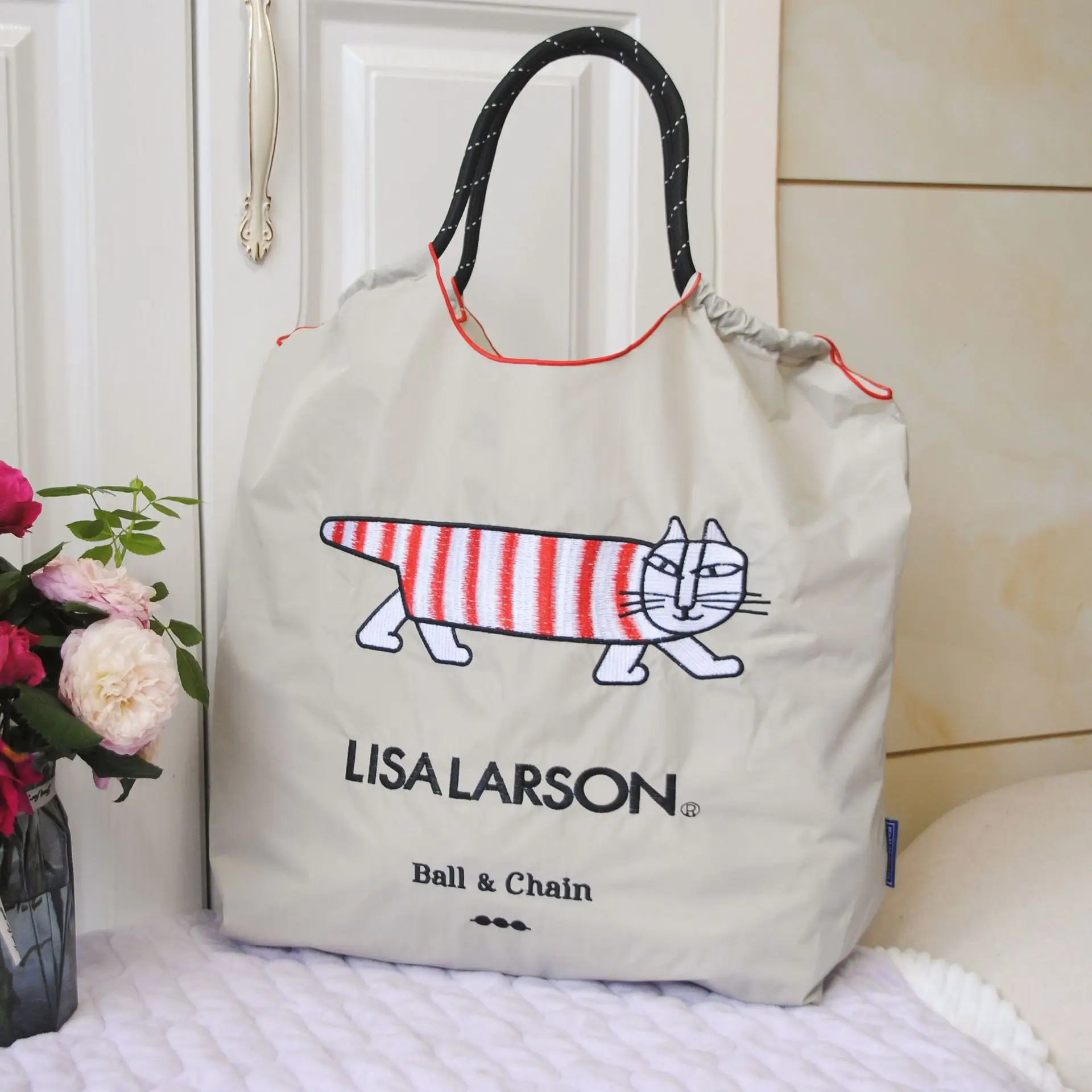 Cross-Border Cat Embroidered Tote Bag Set of 4 - Image 4