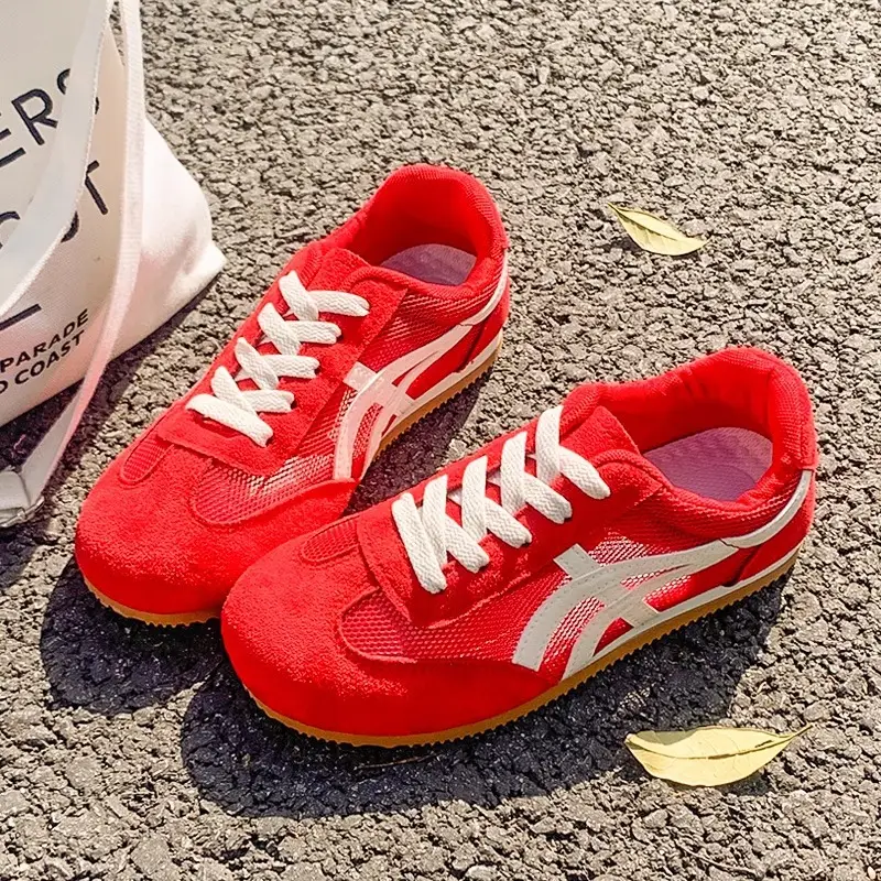 Women Red Mesh Casual Sneakers 2025 - Image 3