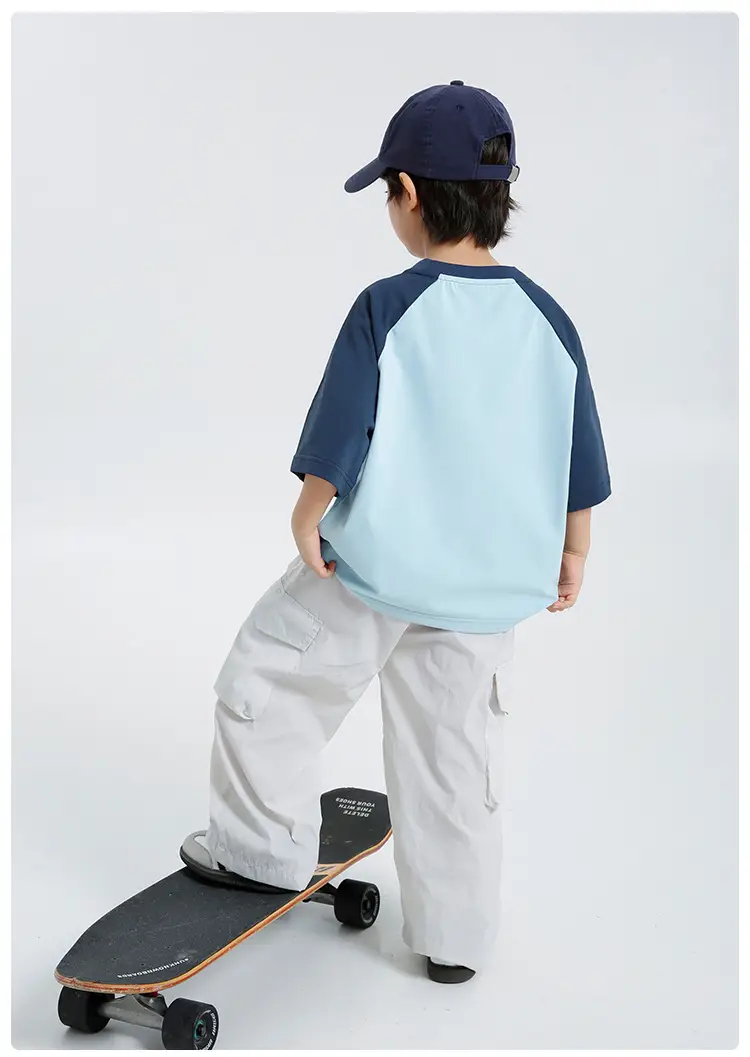 Haima Boys T-Shirt Raglan Sleeve Cool Summer Wear — feature 11