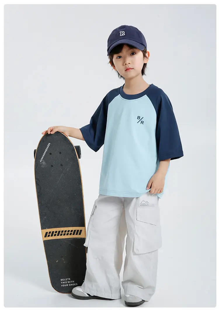 Haima Boys T-Shirt Raglan Sleeve Cool Summer Wear — feature 12
